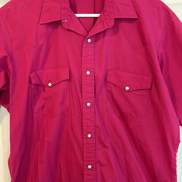 Vintage Saddlebrook Western wear size large burgundy, western shirt - Picture 3 of 11